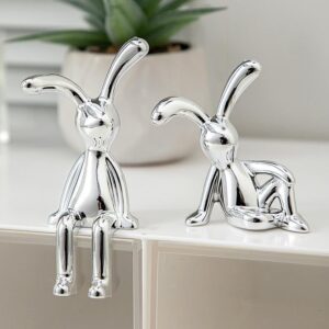 3D Electroplated Long-Eared Rabbit Ornament