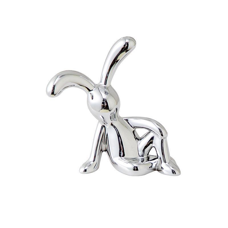 3D Electroplated Long-Eared Rabbit Ornament