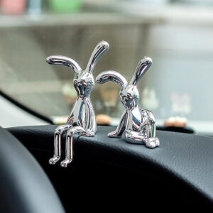 3D Electroplated Long-Eared Rabbit Ornament