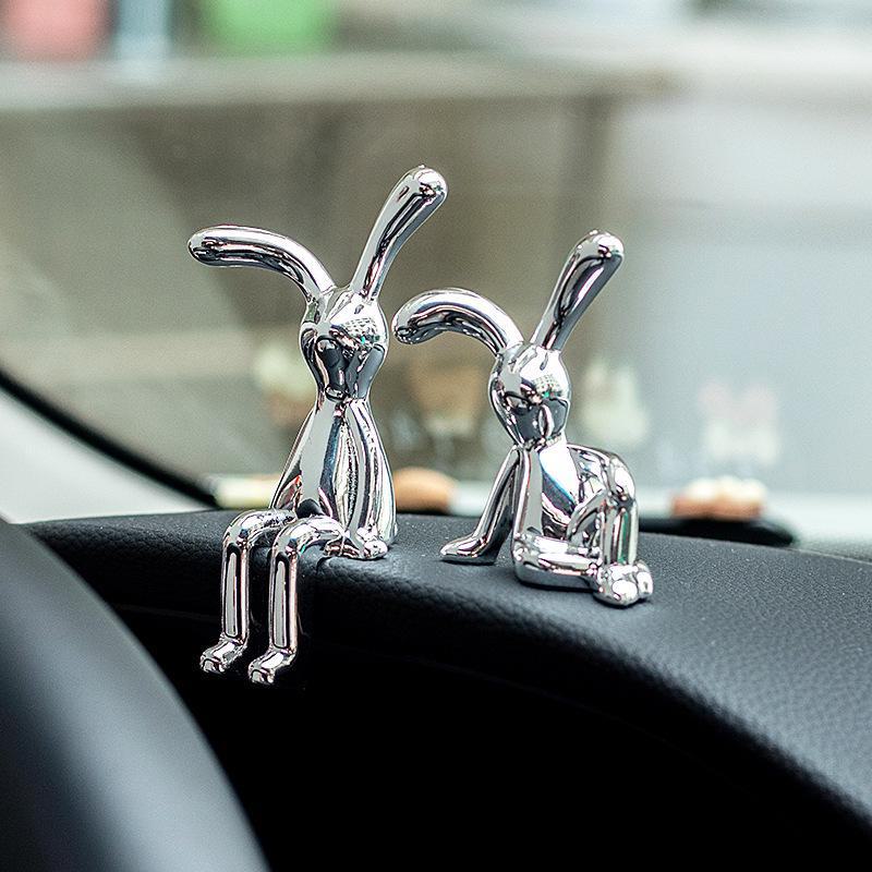 3D Electroplated Long-Eared Rabbit Ornament