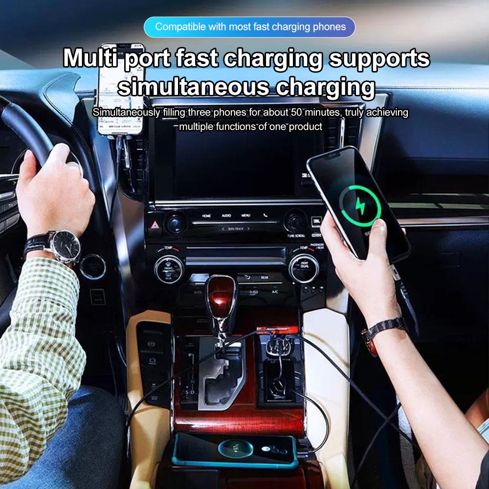 6 Ports USB Car Charger 4 USB+2 PD Fast Charging