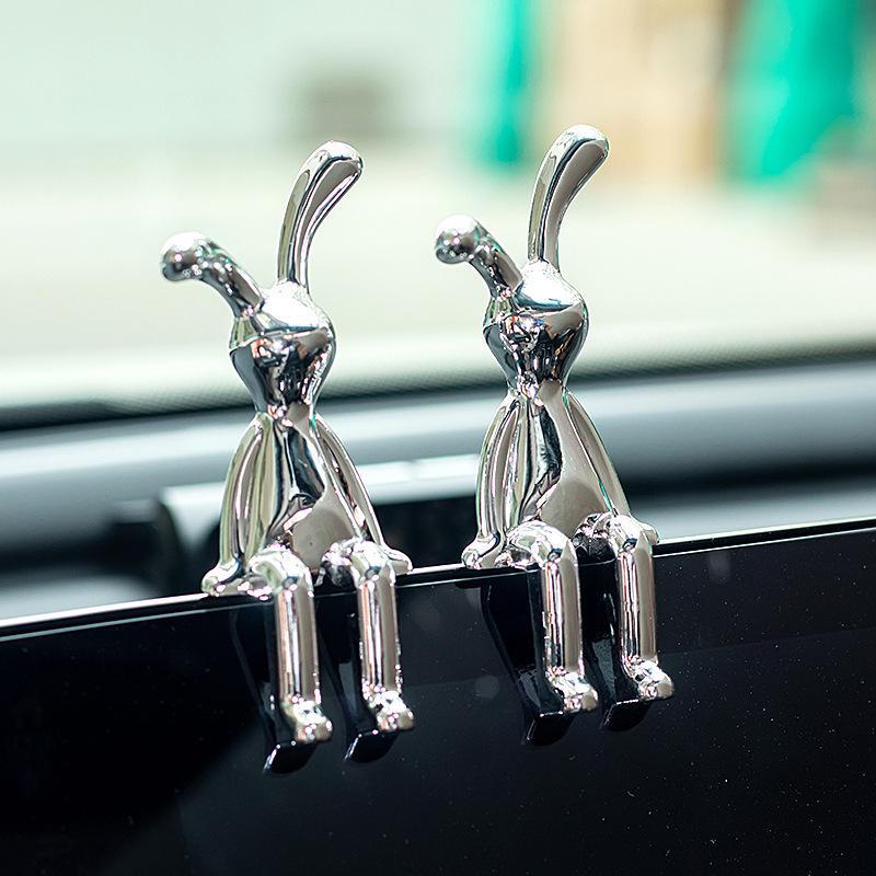 3D Electroplated Long-Eared Rabbit Ornament